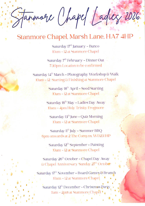 Women's group 2026 flyer front